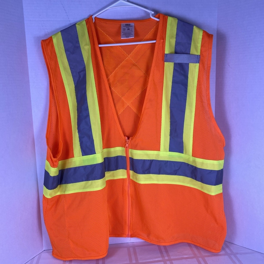 Uline Orange‎ X-Back Hi-Vis Safety Vest. S-24029. Size 2XL/3XL.